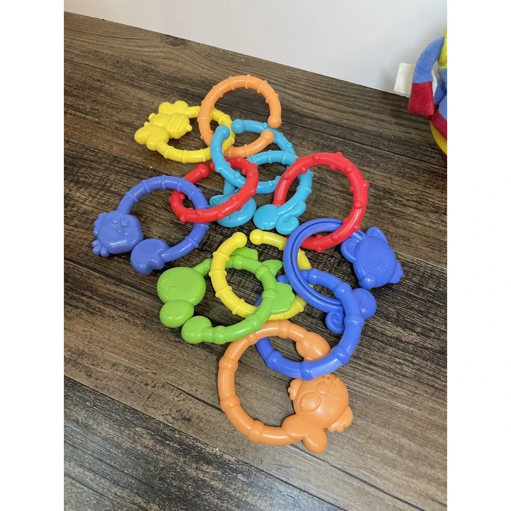 Baby Toy Lot Bead Animal Links Rings Plush Horse Teethers Colors Infant Play